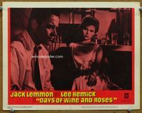 4f539 DAYS OF WINE & ROSES LC #1 '63 close up of Lee Remick at bar watching pensive Jack Lemmon!