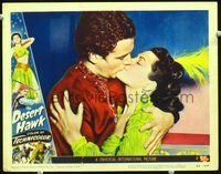 4f542 DESERT HAWK LC #8 '50 close up of sexy harem girl Yvonne De Carlo kissing Richard Greene!