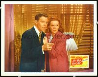 4f549 DO YOU LOVE ME LC '46 close up of pretty concerned Maureen O'Hara clutching Dick Haymes!