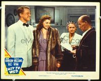4f559 EASY TO WED LC #6 '46 smiling Esther Williams in fur gets married to Van Johnson in tuxedo!