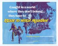 4f087 ESCAPE TO WITCH MOUNTAIN title card '75 Disney, they're in a world where they don't belong!