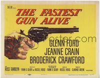 4f092 FASTEST GUN ALIVE TC '56 different art of champion Glenn Ford's hand pulling the trigger!