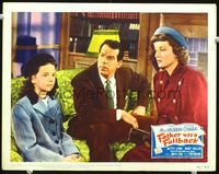 4f571 FATHER WAS A FULLBACK LC #3 '49 Fred MacMurray & Maureen O'Hara stare at young Natalie Wood!