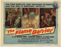 4f096 FLAME BARRIER title card '58 the first satellite that returned to Earth brought Hell with it!