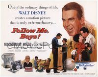 4f100 FOLLOW ME BOYS title card '66 Fred MacMurray leads Boy Scouts, Kurt Russell, Walt Disney