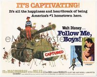 4f101 FOLLOW ME BOYS TC R76 completely different art of Boy Scouts tying Fred MacMurray to tank!