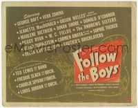 4f103 FOLLOW THE BOYS title card '44 Welles, Fields, Dietrich, MacDonald & more Universal all-stars!