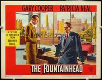 4f588 FOUNTAINHEAD lobby card #4 '49 Gary Cooper as Howard Roark with Raymond Massey as Gail Wynand!