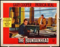 4f591 FOUNTAINHEAD lobby card #8 '49 Gary Cooper as Howard Roark with Kent Smith as Peter Keating!