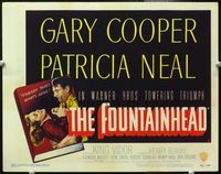 4f106 FOUNTAINHEAD title card '49 Gary Cooper & Patricia Neal in Ayn Rand's Objectivist classic!