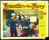 4f593 FRANCIS IN THE NAVY LC #3 '55 sailor Clint Eastwood at party, Donald O'Connor, Martha Hyer