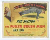 4f109 FULLER BRUSH MAN title lobby card '48 great image of wacky salesman Red Skelton, Janet Blair