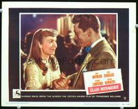 4f613 GLASS MENAGERIE lobby card #5 '50 Jane Wyman thinks she loves Kirk Douglas, Tennessee Williams