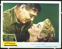 4f662 HOMECOMING lobby card #5 '48 best close up of Clark Gable telling Lana Turner he loves her!