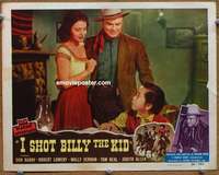 4f680 I SHOT BILLY THE KID lobby card '50 Don Red Barry with pretty Wendy Lee with small boy!