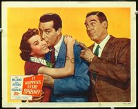 4f699 IT HAPPENS EVERY SPRING LC #6 '49 Douglas reproaches Ray Milland for kissing Jean Peters!