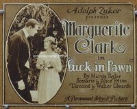 4f176 LUCK IN PAWN TC '19 Marguerite Clark holding flowers & Charles Meredith all dressed up!