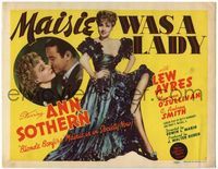 4f178 MAISIE WAS A LADY title card '41 blonde bonfire Ann Sothern is in society with Lew Ayres now!