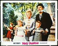 4f772 MARY POPPINS lobby card R73 Glynis Johns flying kites with Karen Dotrice & Matthew Garber!