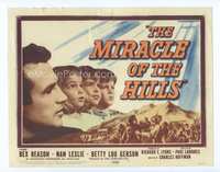 4f196 MIRACLE OF THE HILLS title card '59 Rex Reason was a man of courage fighting fire with faith!