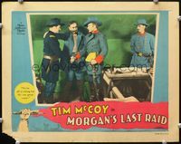 4f784 MORGAN'S LAST RAID LC '29 Tim McCoy as Civil War Confederate soldier shakes hands in uniform!