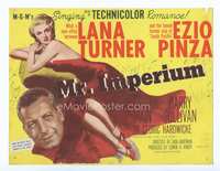 4f197 MR. IMPERIUM TC '51 art of super sexy Lana Turner in low-cut dress & singer Ezio Pinza!