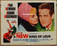 4f795 NEW KIND OF LOVE LC #2 '63 great close up of intense Paul Newman & loving Joanne Woodward!