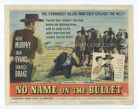 4f208 NO NAME ON THE BULLET TC '59 Audie Murphy as the strangest killer who ever stalked the West!