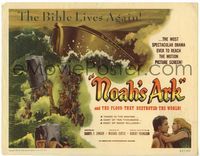 4f211 NOAH'S ARK TC R57 directed by Michael Curtiz, cool art of the flood that destroyed the world!