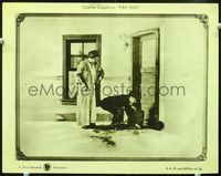 4f818 PAY DAY LC '22 Charlie Chaplin getting key from under doormat at 4AM as his wife watches!
