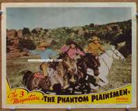 4f820 PHANTOM PLAINSMEN LC '42 great image of Tom Tyler, Bob Steele & Rufe Davis riding & shooting!