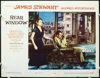 4f842 REAR WINDOW LC #6 R60 Alfred Hitchcock, great image of Grace Kelly & James Stewart with lens!