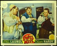 4f924 SWISS MISS lobby card '38 Stan Laurel & Oliver Hardy are the world's clumsiest dishwashers!