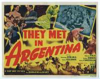 4f310 THEY MET IN ARGENTINA title card '41 Maureen O'Hara does the Chaco, Buddy Ebsen plays guitar!