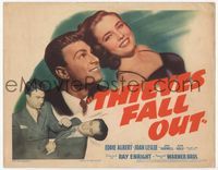4f312 THIEVES FALL OUT TC '41 great images of Eddie Albert fighting and with sexy Joan Leslie!