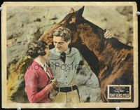4f947 TONY RUNS WILD LC '26 great close up of Tom Mix with one arm around girl & other around Tony!