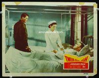 4f958 TWELVE O'CLOCK HIGH LC #4 '50 tough commander Gregory Peck visits injured flyer in hospital!