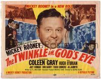 4f333 TWINKLE IN GOD'S EYE title card '55 close up of Mickey Rooney & sexy saloon girl Coleen Gray!