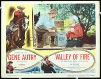 4f967 VALLEY OF FIRE lobby card '51 Gene Autry takes is looking over the ballots in the ballot box!