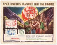 4f342 VALLEY OF THE DRAGONS TC '61 Jules Verne, dinosaurs & giant spiders in a world time forgot!