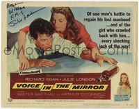 4f349 VOICE IN THE MIRROR signed TC '58 by Julie London, who is with alcholic husband Richard Egan!