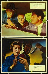 4g009 39 STEPS 2 English movie lobby cards '60 Kenneth More, English, cool horror image!