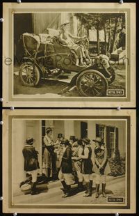 4g069 BETTER TIMES 2 movie lobby cards '19 King Vidor, Zasu Pitts, cool image of early car!