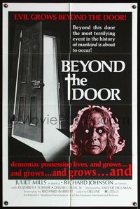4h123 BEYOND THE DOOR 1sh '74 demoniac possession lives, the most terrifying event of mankind!