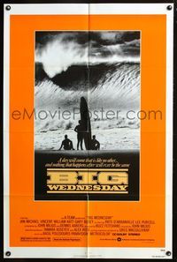 4h127 BIG WEDNESDAY 1sh '78 John Milius classic surfing movie, great image of surfers on beach!