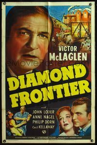 4h277 DIAMOND FRONTIER 1sh '40 Victor McLaglen mines for diamonds in South Africa!