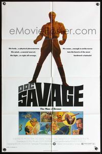4h283 DOC SAVAGE 1sh '75 Ron Ely is The Man of Bronze, written by George Pal!