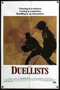 4h309 DUELLISTS 1sh '77 Ridley Scott directed, Keith Carradine, Harvey Keitel, cool fencing image!