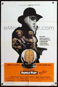 4h341 FAMILY PLOT 1sh '76 from the mind of devious Alfred Hitchcock, Karen Black
