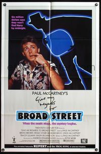 4h432 GIVE MY REGARDS TO BROAD STREET 1sh '84 great portrait image of Paul McCartney!